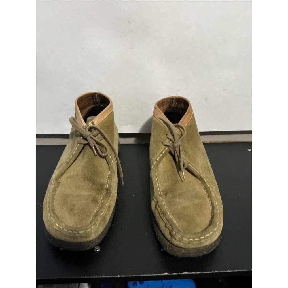 PADMORE & BARNES TAN SUEDE ORIGINAL BOOT SIZE US 9.5 Medium CREPE SOLE - HOLE